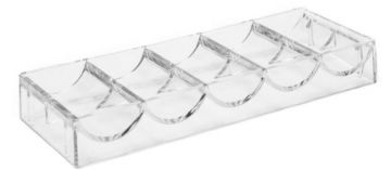 Chip Rack: Clear Heavy Weight Plastic, 100 Chip Capacity (holds 100 11.5 Gram Chips)